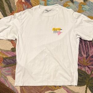 Uniqlo White Andy Warhol Mick Jagger Graphic T-Shirt